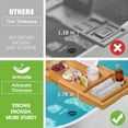 thumbnail image 5 of Luxury Bathtub Caddy Tray for Tub - Foldable Bamboo Bath Table Tray with Book & Wine Glass Holder & Soap Holder, Expandable Bathroom Accessories for Spa or Reading Lite Style, Bath Accessories Sets, 5 of 8