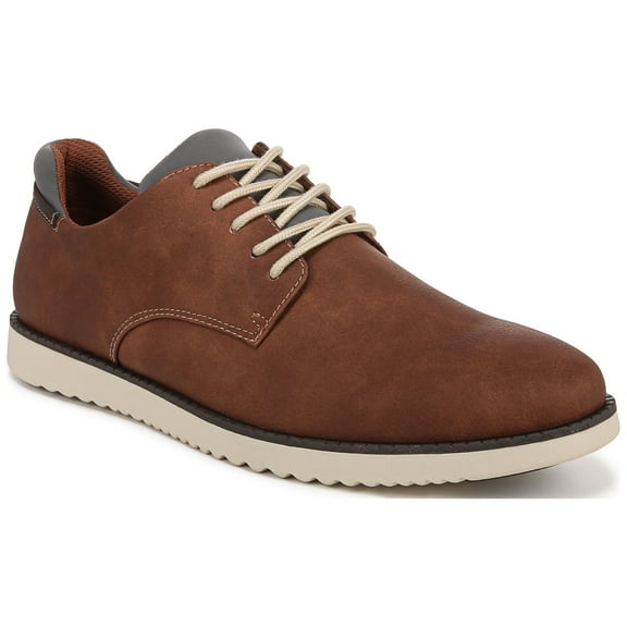 Dr. Scholl's Mens Sync Lace Up Oxford Dark Tan Smooth 10 M