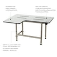 thumbnail image 4 of Seachrome SSL2-260225-PWS Signature Series Wall Mounted L-Shaped Left Hand Transfer Shower Seat with Swing Down Legs and a Solid White Phenolic Top, 26 x 22.5-Inch, 26" x 22.5", 4 of 7