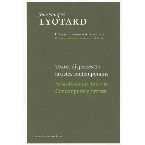 Jean-Francois Lyotard: Writings on Conte Miscellaneous Texts: Aesthetics and Theory of Art and Contemporary Artists, Book VOLUM, (Hardcover)