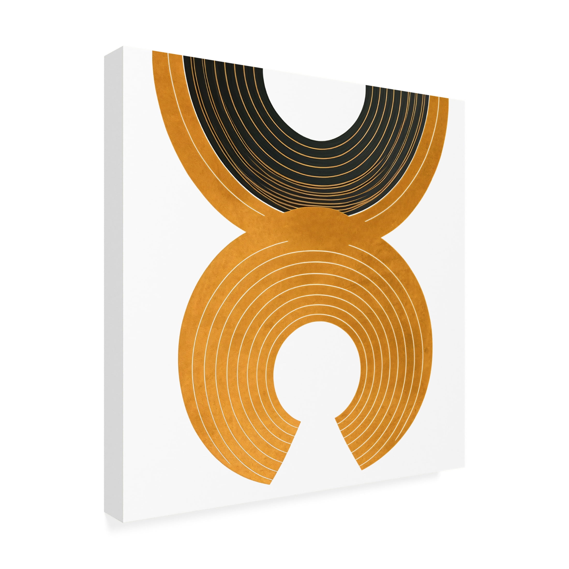 Canvas Wall Art - Ray Heere 'Mid Century Abstract Painting 11' Wall Art for Living Room, Bedroom, or Office Décor by Trademark Fine Art - 18 x 18 Inches
