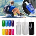 thumbnail image 5 of Collapsible Sports Water Bottle 3 Pack - Foldable Leak Proof Travel Bottles for Camping Hiking, 480mL BPA Free Portable Water Pouch with Carabiner, Outdoor Hydration Gifts, 5 of 7