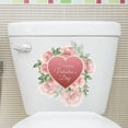 thumbnail image 2 of CHAO Etiqueta engomada de la cubierta del asiento del inodoro del eslogan de la flor del amor, etiqueta engomada de la pared de la decoración del hogar, 2 of 5