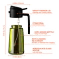 thumbnail image 4 of CXINYI 16 oz Glass Olive Oil Dispenser for Kitchen, 2 in 1 Oil Sprayer Bottle for Cooking, Salad, BBQ and Frying, Black, 4 of 6