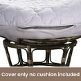 thumbnail image 3 of Hudson Comfort Microfiber Fabric Papasan Cushion Cover, 55 Inches, Gray, 3 of 7