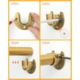 thumbnail image 7 of FIRJOY Closet Rods for Hanging Clothes - Heavy Duty, Length Adjustable (Gold, 18.5" - 28"), 7 of 7