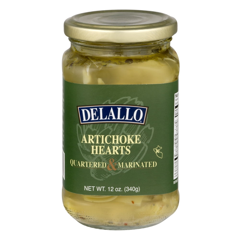 Delallo Artichoke Hearts Quartered & Marinated, 12.0 OZ by George DeLallo Co., Inc.