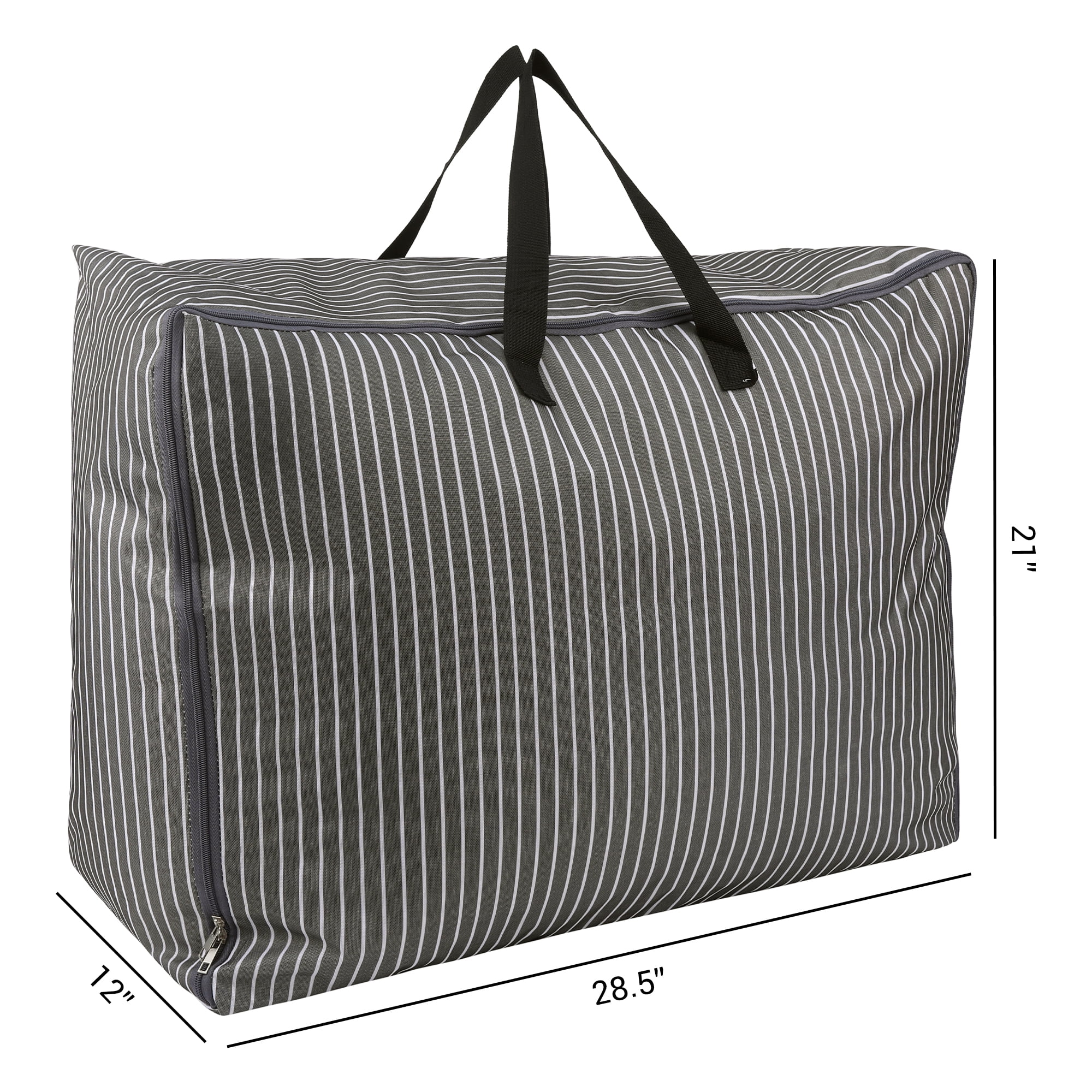 Unique Bargains 1Pack Clothes Storage Moving Bags for Closet Organizers Black 28.5x12x21in