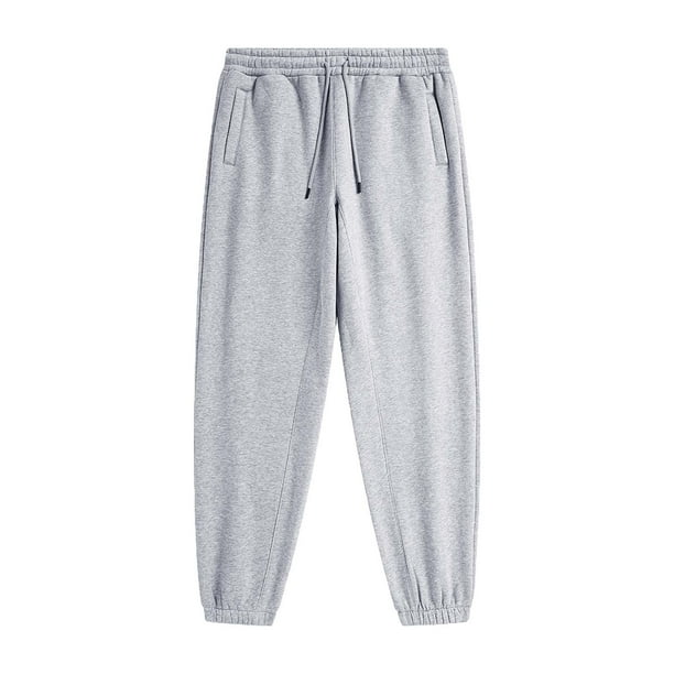 Pantalones largos para hombre, color liso, informales, con cordón en el tobillo, pantalones largos para hombre