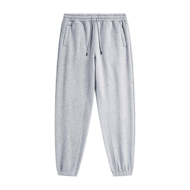 Pantalones largos para hombre, color liso, informales, con cordón en el tobillo, pantalones largos para hombre
