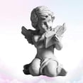 thumbnail image 5 of Figura de ángel de resina, estatua de ángel, adorno decorativo de escritorio para oficina, tienda, hogar, estilo blanco B (8,5 x 6 x 12,5 cm), 5 of 5