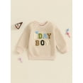thumbnail image 5 of Aojekbee Little Boy Birthday Sweatshirt Casual Letter Heart Embroidery Crew Neck Long Sleeve Pullover Tops for Fall, 5 of 10