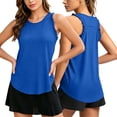 thumbnail image 2 of HAJWOH Women 2026 Summer Workout Tank Tops XXL Ruffle Sleeveless Racerback Crewneck Casual Loose Running Gym Athletic Tee Shirts, 2 of 7