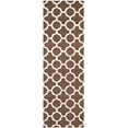 thumbnail image 2 of SAFAVIEH Cambridge Leonard Geometric Wool Runner Rug, Dark Brown/Ivory, 2'6" x 8', 2 of 7