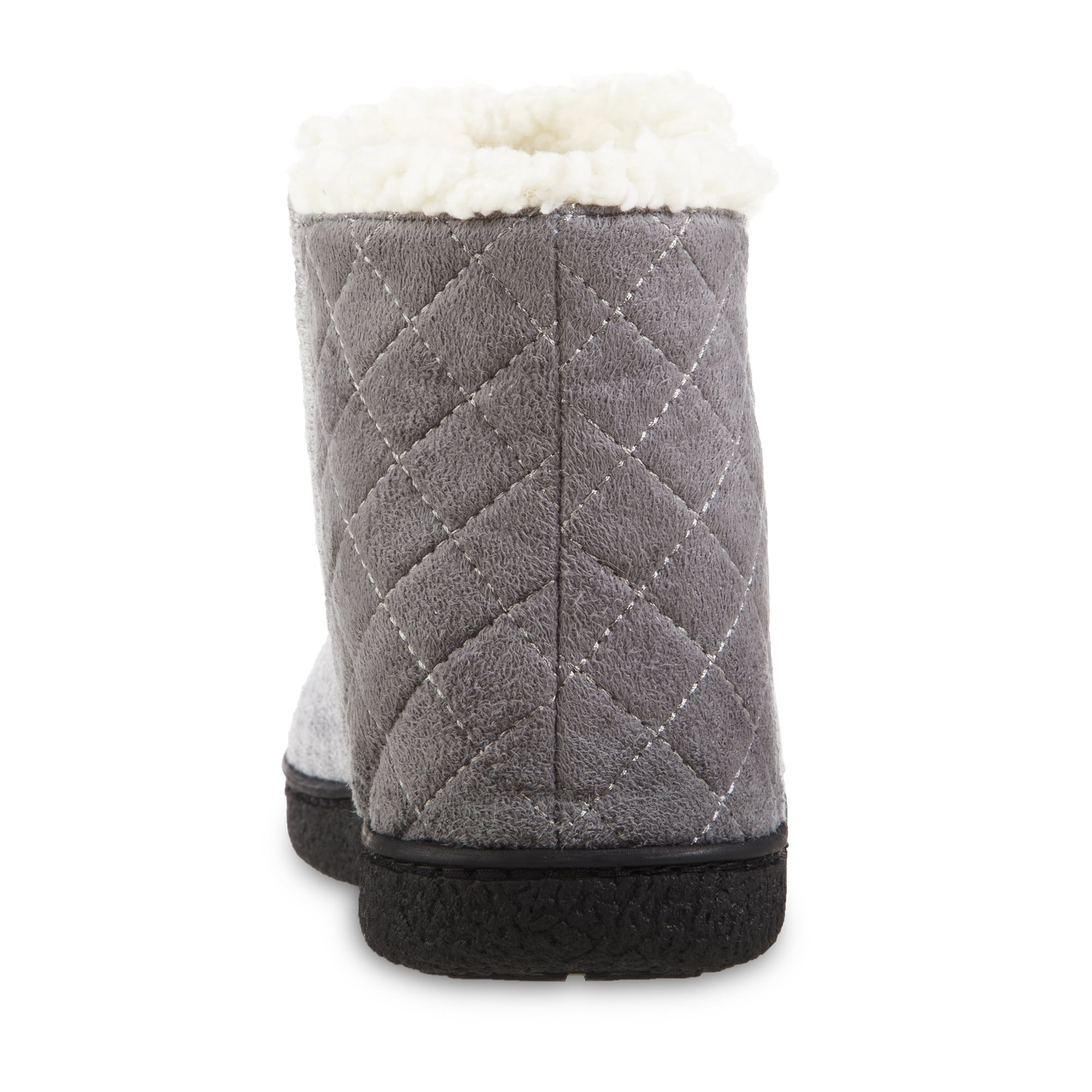 Isotoner Women's Memory Foam Heather Knit ECO Comfort Low Boot Slippers, Sizes 6/7-9/10
