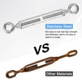 thumbnail image 4 of Uxcell 2-Pack Turnbuckle Eye and Eye, M10 Stainless Steel Heavy Turnbuckles Wire Rope Tension Adjustable Tension, 4 of 7