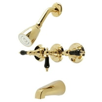 Kingston Brass KB232AKL Duchess Three-Handle Tub and Shower Faucet, Polished Brass