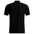 thumbnail image 3 of Men's Polo Shirts Business Breathable Slim Fit Short Sleeve Tops Button Up Collared Performance Golf Casual T Shirts for Man Black L, 3 of 5