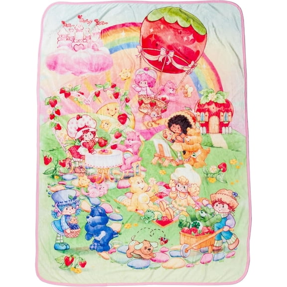 Silver Buffalo Care Bears 45" x 60" Fleece Throw, Soft and Cozy Blanket, 250 GSM