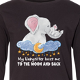 thumbnail image 4 of Inktastic My Babysitter Loves me to the Moon and Back Elephant Family Long Sleeve Youth T-Shirt, 4 of 5