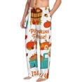 thumbnail image 6 of Xecao Fall Pumpkins Print Men's Straight Lounge Pajama Pants - The Ultimate in Comfortable Sleepwear-Large, 6 of 6