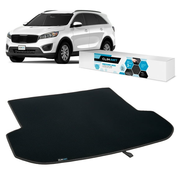 CLIM ART Cargo Liner for Kia Sorento 2016-2020 Custom Fit Trunk Mat, with Honeycomb Dirtproof & Waterproof Technology - All-Climate, Heavy Duty, Anti-Slip Cargo Liner, Luggage - FL01116231