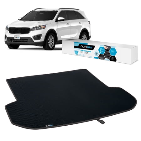 CLIM ART Cargo Liner for Kia Sorento 2016-2020 Custom Fit Trunk Mat with Honeycomb Dirtproof & Waterproof Technology - All-Climate Heavy Duty Anti-Slip Cargo Liner Luggage - FL01116231