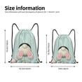 thumbnail image 4 of Kdxio White Bunny Bottom And Easter Eggs Print Drawstring Backpack Bag,Waterproof Draw String Back Sack, Gym Drawstring Bags Swim Bag For Unisex, 4 of 9