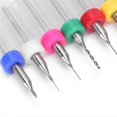 thumbnail image 2 of Lot de 10 micro-embouts hélicoïdaux en alliage de tungstène et acier pour circuits imprimés, outil de perçage manuel de 0,1 à 1 mm, 2 of 4
