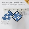 thumbnail image 4 of Yayeee Oven Mitts and Pot Holder Set of 2 Heat Resistant Kitchen Gloves Baking Hot Pad, White Polar Bear, 4 of 5