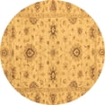 thumbnail image 1 of Ahgly Company Indoor Round Oriental Brown Traditional Area Rugs, 8' Round, 1 of 4
