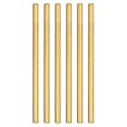 thumbnail image 1 of Unique Bargains Lot de 6 Pailles Métalliques Réutilisables, 9.5 Pieds Paille en Acier Inoxydable (0.5 Pieds Large, Droit, Doré), 1 of 7