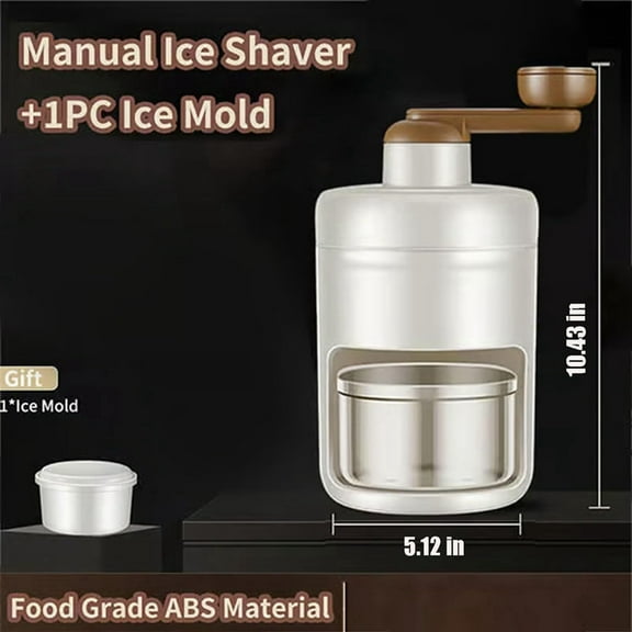 Household Mini Ice Shaver Crusher Portable Ice Shaver Suitable for Summer Ice Making Snowflake Machine Ice Cream Maker,1 * ice shaver 1 * ice mold