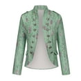 thumbnail image 4 of Herrnalise Jackets For Women Fashion Winter Casual Print Button Long Sleeve Tops Jacket Hoodles Coat Shackets For Women 2024 fall Green,XXXXL, 4 of 6