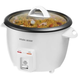 White BLACK+DECKER RC3314W 8-Cup Dry/14-Cup Cooked Rice Cooker 