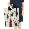 thumbnail image 4 of Yayeee Freestanding Laundry Hamper with Handle Collapsible Large Storage Basket for Clothes, Christmas Plaid Forest, 4 of 7