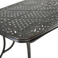 thumbnail image 3 of Mondawe 73"x 39" Rectangular Round Corner Cast Aluminum Dining Table with Umbrella Hole, 3 of 8