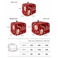 thumbnail image 3 of Fsddascl Red Christmas Santa Toaster Cover 4 Slice, Large Kitchen Appliance Covers, Xmas Snowflake Winter Toaster Oven Cover with Loop, Bread Machine Cover Polyester Dust Cover Protection, 3 of 5