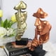 thumbnail image 3 of Estatua de arte abstracto Bearachild Silence Is Gold Decoración del hogar blanco, 3 of 6