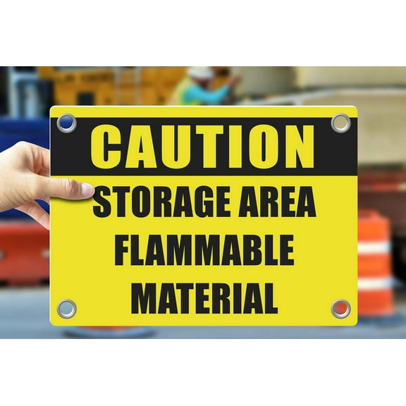 STORAGE AREA FLAMMABLE MATERIAL | Warning Notice Caution Danger 3mm PVC Sign