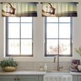 thumbnail image 4 of LALILO Kitchen Curtain Valance Cute Owl Ethnic Watercolor Rod Pocket Window Curtain 52"x 18" Set of 2, 4 of 7