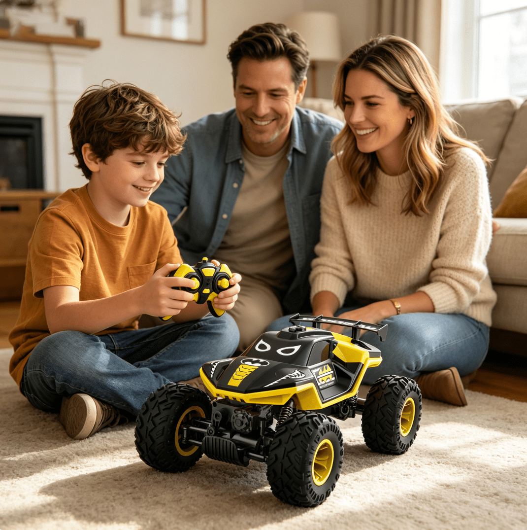 HNH 1:16 Big Monster Trucks Remote Control Car, 4WD RC Car for Kids, High-speed RC Vehicle with Two Battery