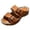 A-Khaki345, variant on Womens Wedge Slide Sandals Dual Buckle Perforated Leather Thick Platform Soft Cushioned Insole Summer Casual Daily Outdoor Shoes