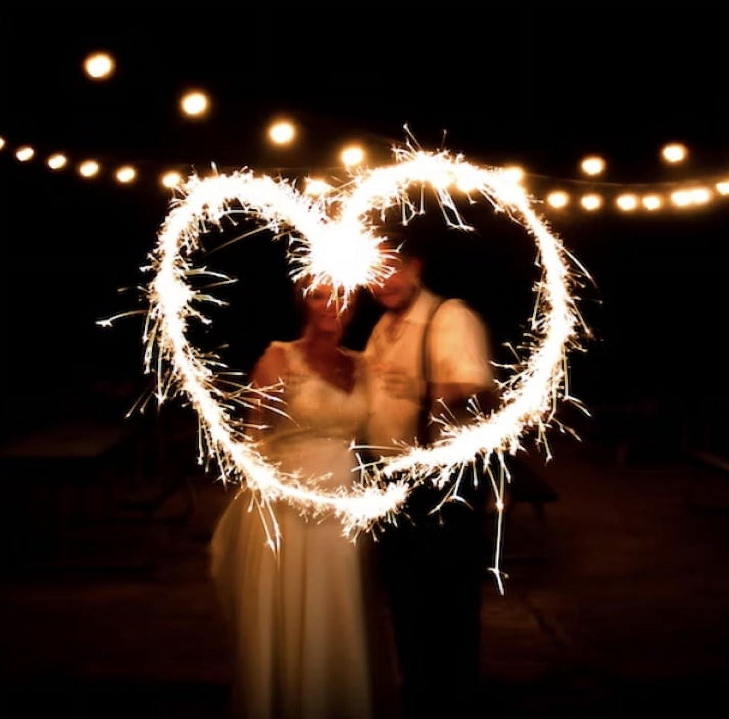 Wedding Sparklers Now Premium Gold Sparklers, 20-inch, Pack of 96, Metallic Theme, Fireworks