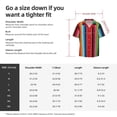 thumbnail image 7 of Wukai Mexican Serape Blanket Stripes Men's Casual Short-Sleeve Button Down Shirt - Lightweight Summer Dress Shirt for Daily Wear-3X-Large, 7 of 7