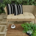 thumbnail image 2 of Jordan Manufacturing 16" x 16" Reeder Black Stripe Square Outdoor Throw Pillow (2 Pack), 2 of 11