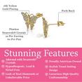 thumbnail image 2 of Cate & Chloe Everlee 18k Yellow Gold Plated Stud Earrings with Pave Swarovski Crystals for Women, 2 of 7