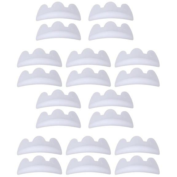 WORGEOUS 10 Pairs  Eyelash Perming Curler Shield Pads Reusable False Eyelash Patches Silicone Makeup Tool for Salon