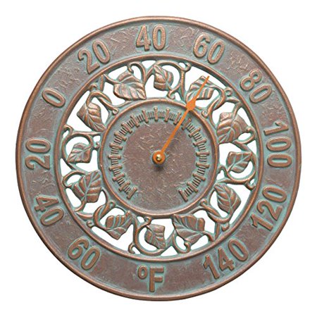 Whitehall Ivy Silhouette Outdoor Thermometer 12 Diameter