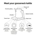 thumbnail image 4 of Gooseneck Electric Kettle 0.9L Temperature Control Stainless Steel Inner Quick Heating 1200W Electric Kettles for Pour Over Coffee / Brew Tea / Boil Hot Water Anti-dry Protection, 4 of 9
